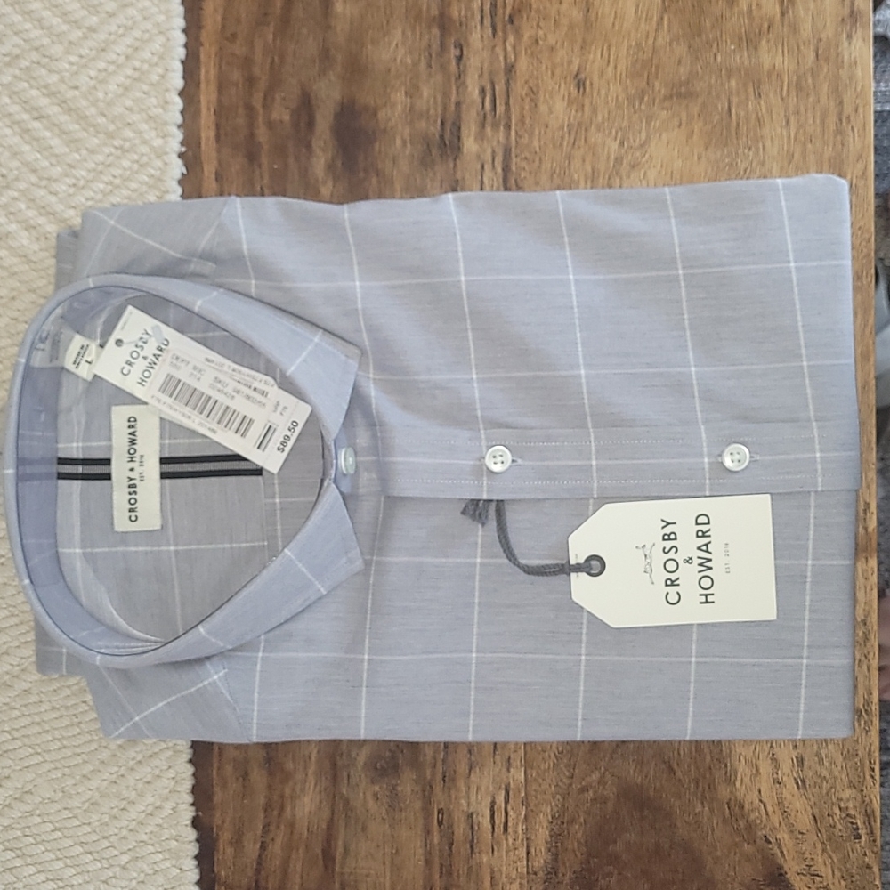 Crosby & Howard Men’s Plaid Long Sleeve Button Down Shirt Size Large